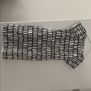 Size 2 J crew black and white dress.